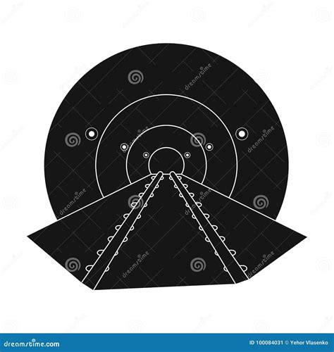 tunnel single icon  black styletunnel vector symbol stock
