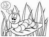 Coloring Caterpillar Pages Print sketch template