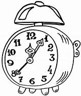 Clock Alarm Ura Mantle Pobarvanke Uhr Coloringfolder Saatler sketch template