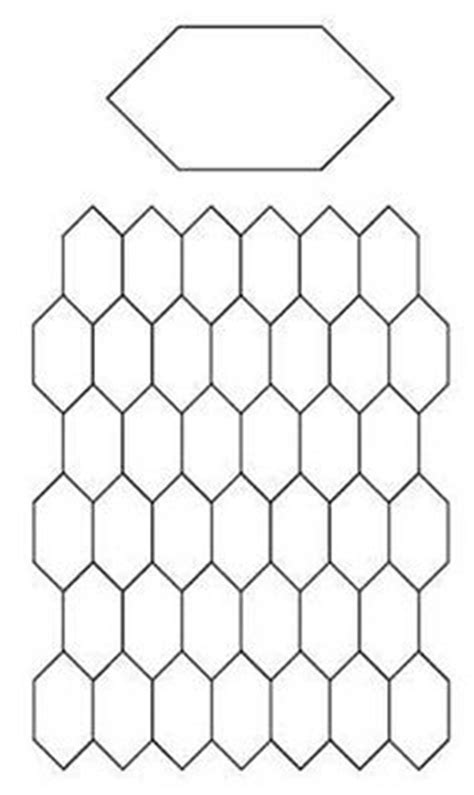 honeycomb paper pieces template