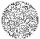 Colorare Disegni Cerchio Fiore Spirale Mandalas Disegnare Loto Foglie Petali Archzine Floreale sketch template