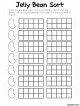 Jelly Bean Math Sorting Graphing Activity Preview sketch template