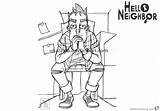 Hello Neighbor Coloring Pages Nicky Curiosity Sketch Color Printable Getdrawings Print Getcolorings Comments sketch template