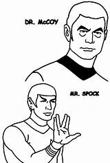 Spock Mccoy Pock Monsieur Docteur Silhouette sketch template