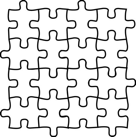 puzzle pieces coloring page  clip art