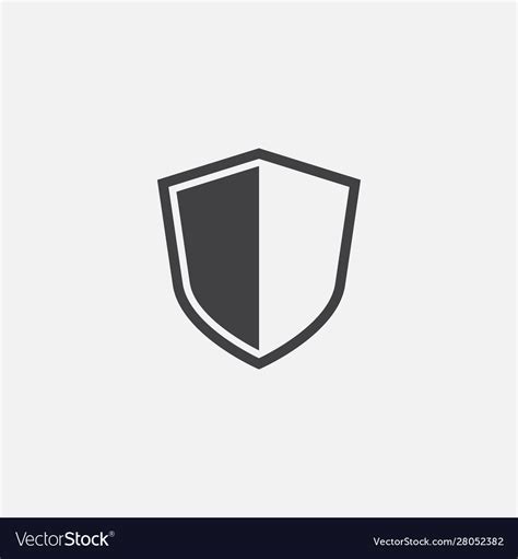 shield icon logo template protect logo royalty  vector
