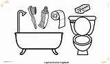 Coloring Pages Bathroom Toilet Tub Bath Bathrooms Color Drawing Getdrawings Comments Printable Getcolorings sketch template
