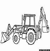 Coloring Backhoe Loader Pages Sketch Truck Drawing Trucks Steer Skid Clipart Dump End Color Printable Wheel Digger Front Tractor Search sketch template