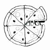Pizza Coloring Pages Toppings Make Getcolorings Getdrawings Color sketch template
