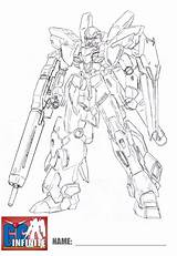Gundam Lineart Stein Sinanju Wing นท ล ปะ ลาย เส Concept จาก sketch template