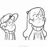 Gravity Mabel Lineart sketch template