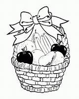 Basket Fruits Coloringhome Cricut sketch template