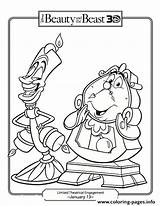 Coloring Beast Beauty Pages Disney Lumiere Mr Printable Cogsworth Wade Dwyane Stuff Fun Colouring Color Print These Choose Board Sheets sketch template