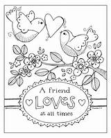 Coloring Pages Valentine Friends Adult Color Christian Sheets Forever Printable Bible Colouring Friend Kids Adults Loves Times Book Scrapbook Sheet sketch template