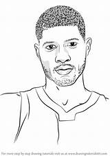 Drawing Paul George Draw Nba Players Step Basketball Tutorials Drawings Learn Paintingvalley sketch template