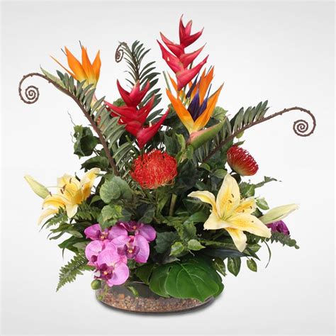 Shop Tropical And Exotic Silk Flower Arrangement With