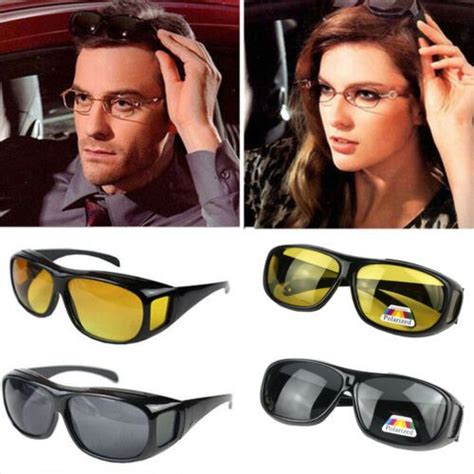 polarized night driving glasses sunglasses wear over cover anti glare