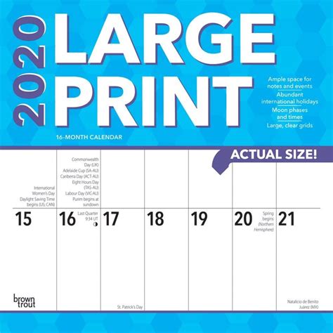 large square calendar printable photo monthly calendar template gambaran