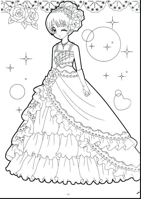 cute anime coloring page images