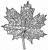 Coloring Leaves Pages Fall Leaf Thanksgiving Choose Board Mandala Sheets sketch template