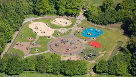 worden park play area   air aerial photographs  great britain  jonathan ck webb