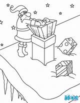 Santa Christmas Delivers Gifts Coloring Hellokids Print Color Online Pages sketch template