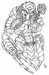Predator Coloring Pages Armor Drawing Pencil Deviantart Mask Custom Getdrawings sketch template