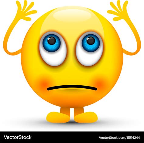 rolling eyes emoji character royalty  vector image