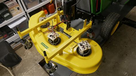 front mounted electric mower deck  electric john deere  youtube