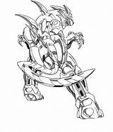 Bakugan Dragonoid Coloringhome Pegatrix Helix Neo sketch template