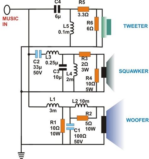 speaker crossovers crossover networks briefly   circuit schematic