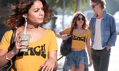 vanessa hudgens flashes her belly piercing as she hits venice beach with austin butler daily