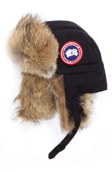 Canada Goose Down Fill Aviator Hat With Genuine Coyote Fur