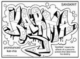Graffiti Coloring Pages Letters Printable Name Adult Word Drawing Karma Cool Inspirational Kids Words Swear Adults Bubble Letter Book Alphabet sketch template