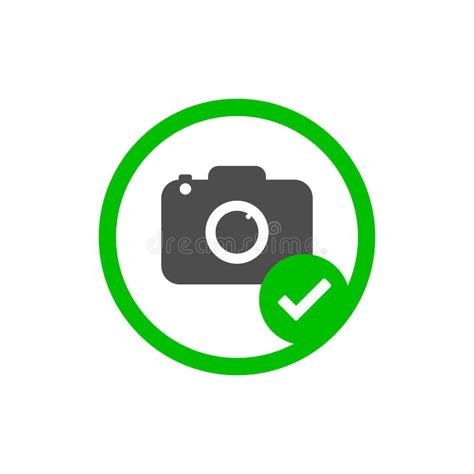 camera icon photo allowed sign vector illustration flat design stock vector illustration