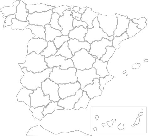mapa provincias de espana  rellenar