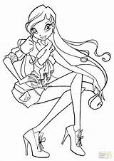 Coloring High Pages Resolution Winx Getcolorings Getdrawings sketch template
