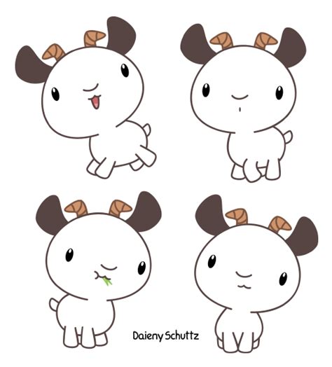 chibi goat  daienydeviantartcom  atdeviantart goat cartoon cute