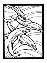 Coloring Stained Glass Kids Pages Dolphins Animals Color Style Print Adult Simple Printable Children Getcolorings Justcolor Getdrawings sketch template