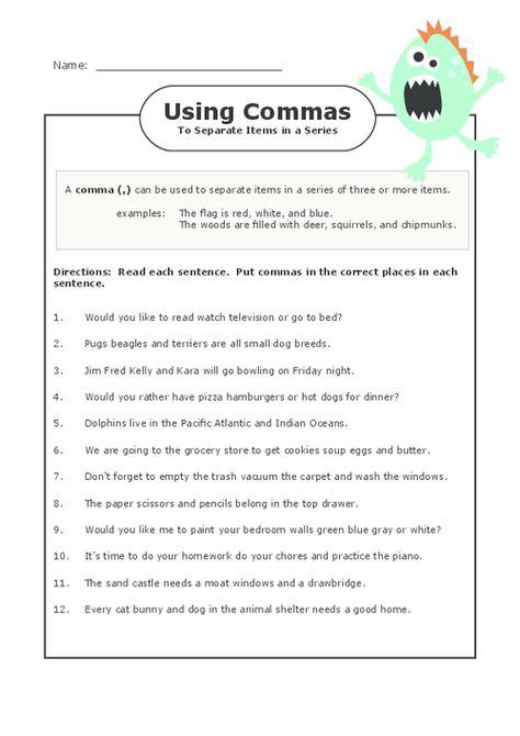 comma placement    confusing concept   children  master