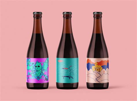 funky beer designs  gorgeously minimalist booze bottle eye  design