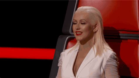 Fan Yourself Christina Aguilera  By The Voice Find And Share On Giphy