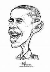 Obama Caricature Drawing Barack Getdrawings sketch template