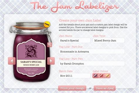 jam labelizer customizable jam label creator  canning labels canning jars canning