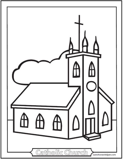 church coloring sheet