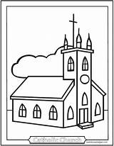 Church Coloring Pages Kids Catholic Mass Sheet Kindergarten Simple Easy Sheets Children Worksheet Clipart Print School Bible Template Sunday Parts sketch template