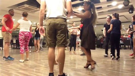 The Girl Shows Her Panty During Couple Dance Workshop At Makati Square