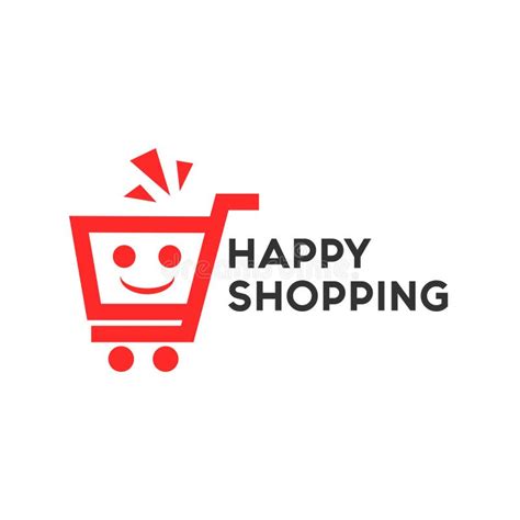happy shopping logo vector template design stock vector illustration  decoration concept