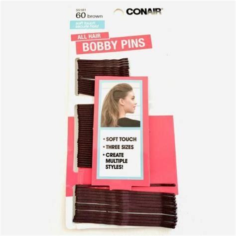 conair soft touch bobby pins brown 60 ct in 2020