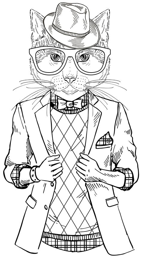 cool cat  smooth operator cat coloring book coloring book
